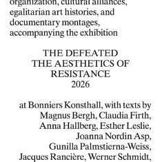 The Defeated. The Aesthetics of Resistance 2026 Weiss ENG