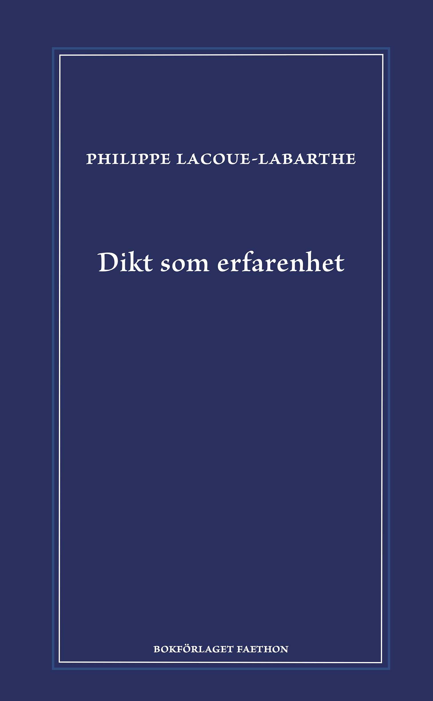 Dikt som erfarenhet